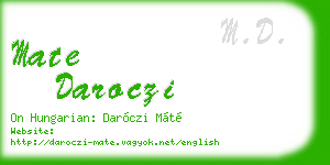 mate daroczi business card